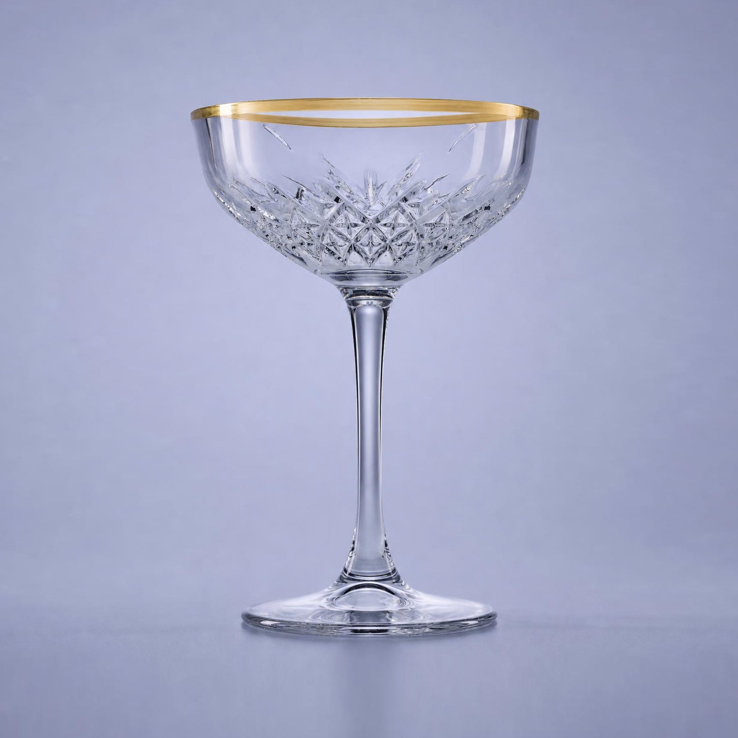 Pasabahce Timeless Champagneglas / Coupe 27 Cl Gouden Rand - 4 Stuks - Glazen.nl