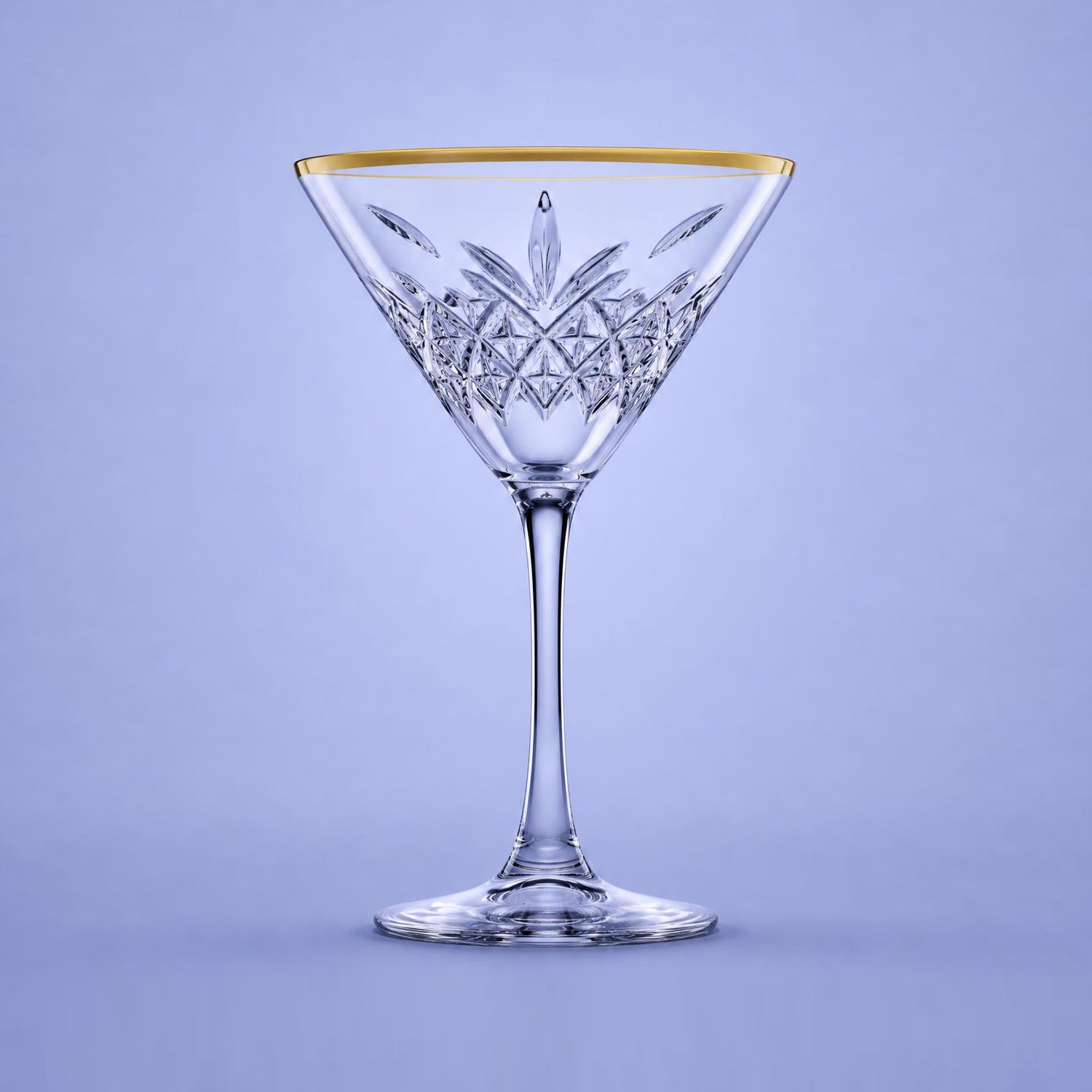 Pasabahce Timeless Martiniglas 23 Cl Gouden Rand - 4 Stuks - Glazen.nl