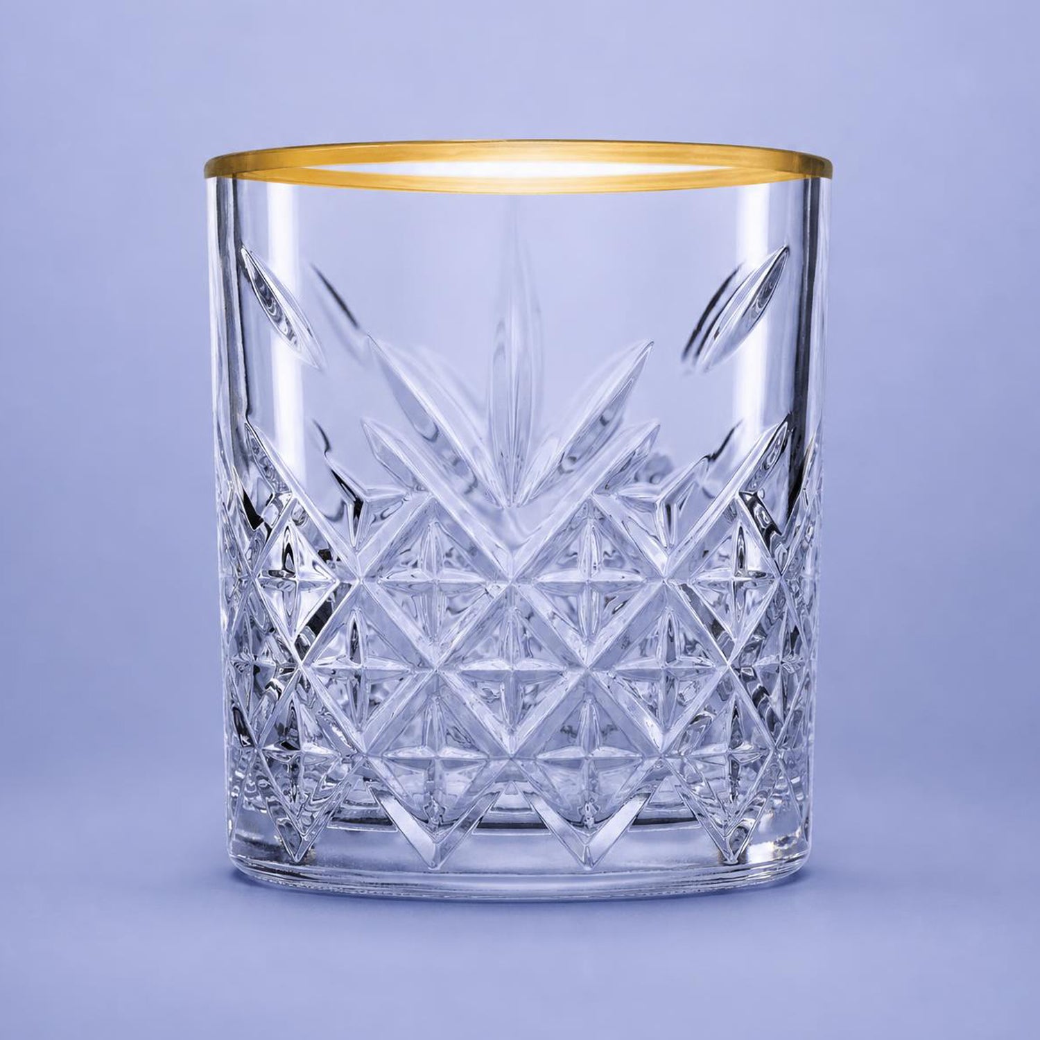 Pasabahce Timeless Tumbler 35,5 Cl Gouden Rand - 4 Stuks - Glazen.nl