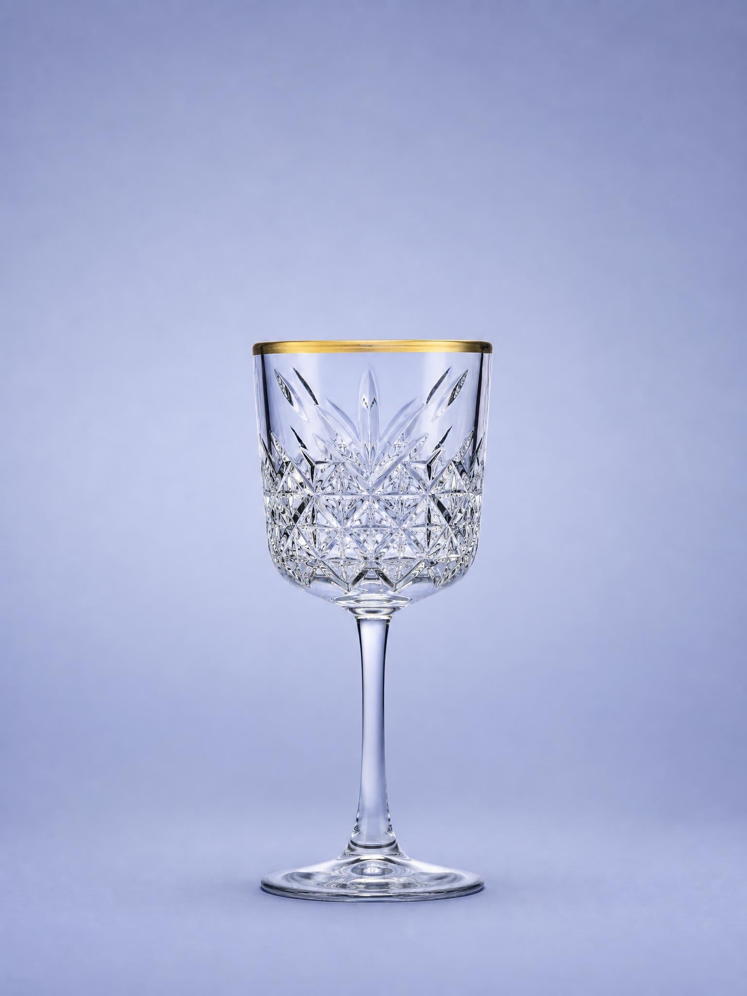 Pasabahce Timeless Wijnglas 33 Gouden Rand - 4 Stuks - Glazen.nl