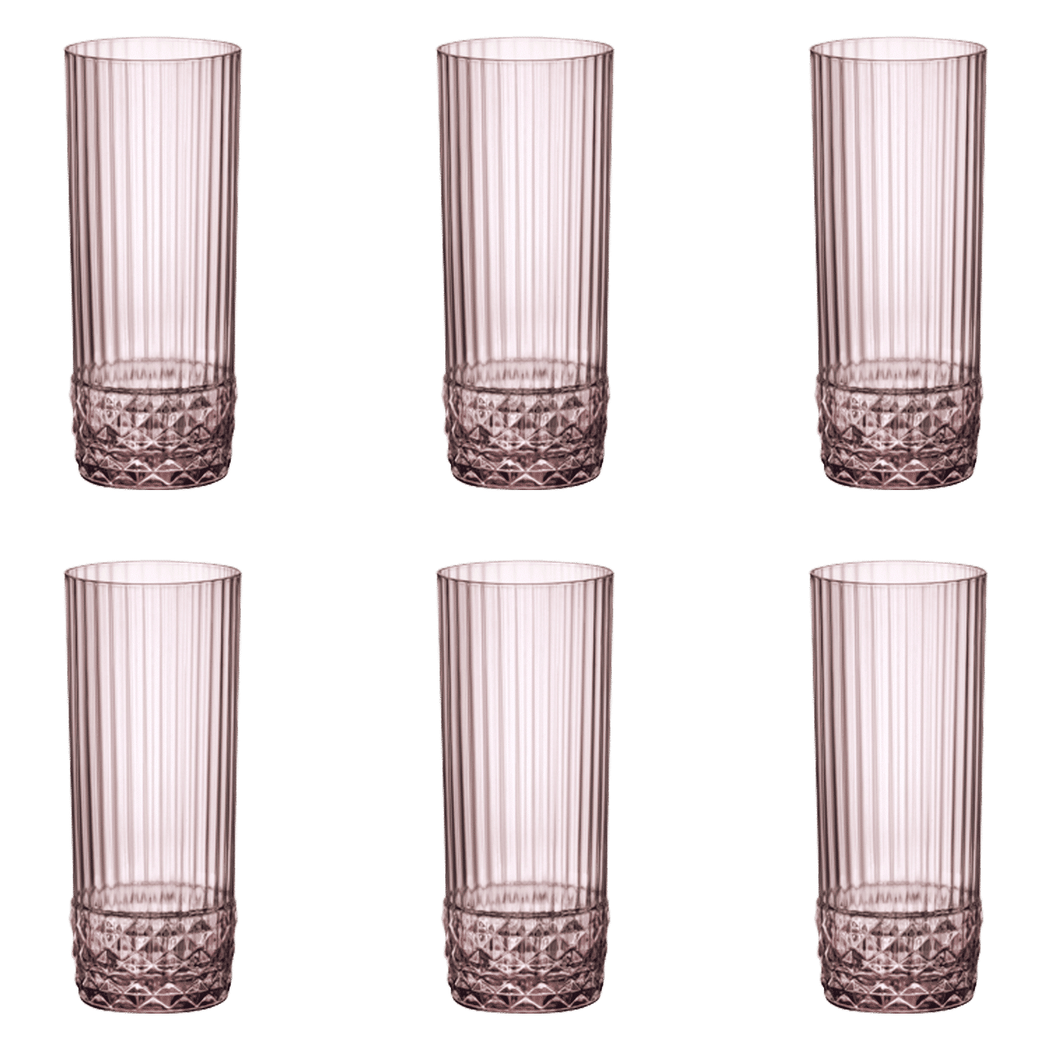 Bormioli Rocco America'20S Longdrinkglas 49 Cl Roze - 6 Stuks - Glazen.nl