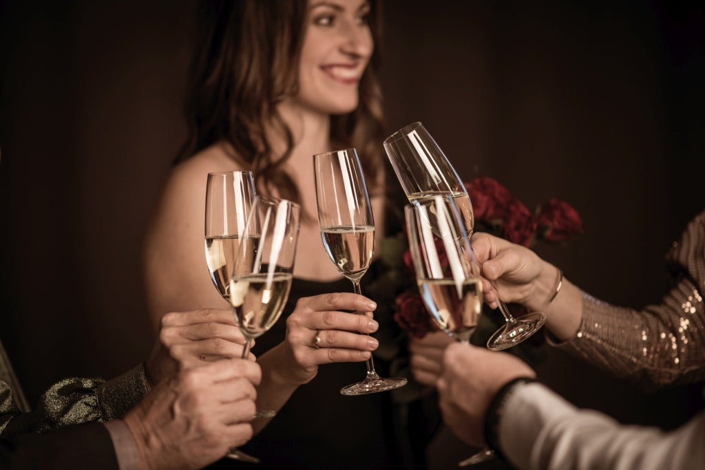 Schott Zwiesel Muse Diva Champagnerglas 21,9 Cl mit Moussierpunkt – 4 Stück