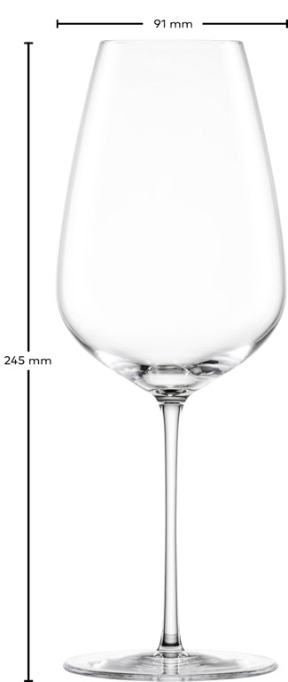 Zwiesel Glas Perfect Match Weinglas 56,3 Cl mit Moussierpunkt – 2 Stück