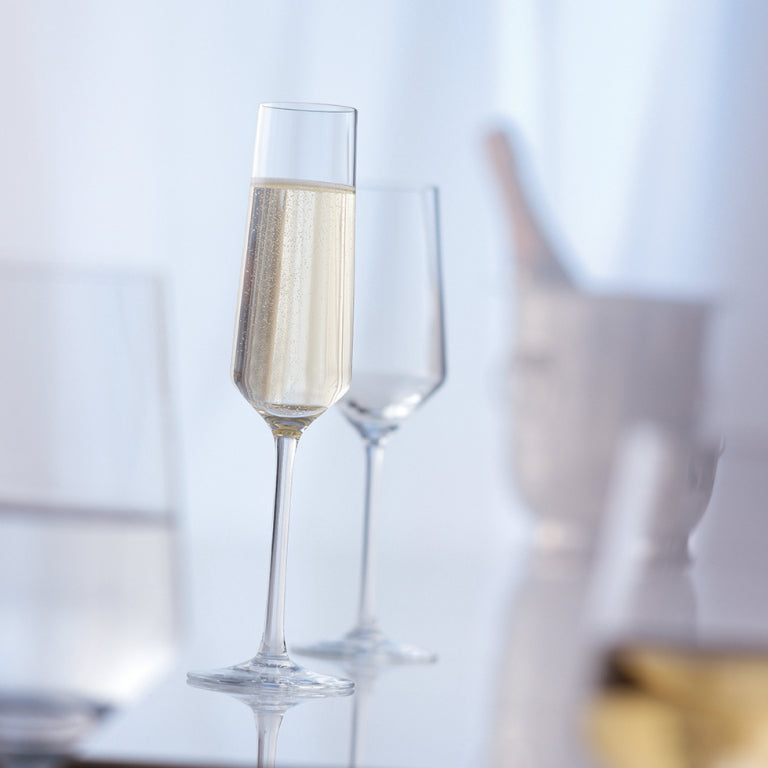 Zwiesel Glas Belfesta Champagnerglas 21,5 Cl mit Mousseurpunkt – 6 Stück