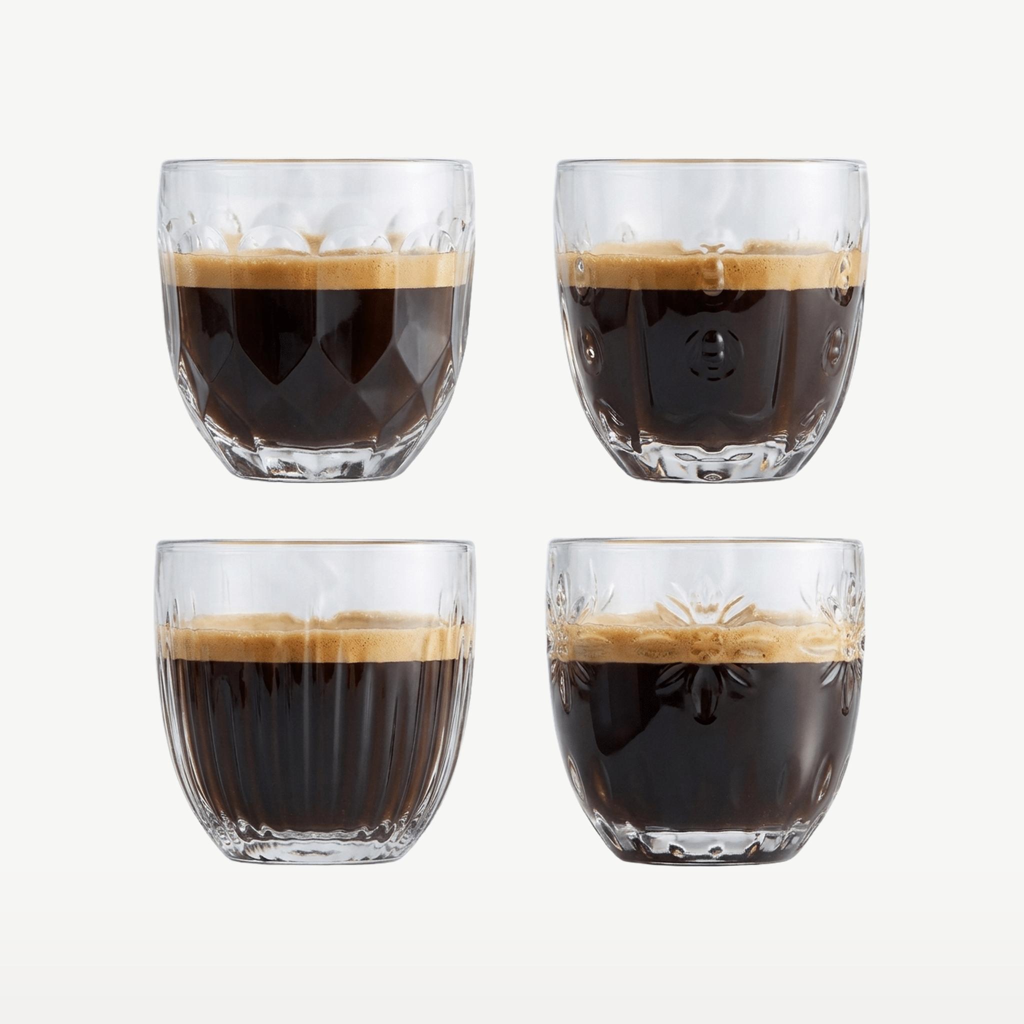 La Rochère Abeille Espressoglas 10 cl Assorti - 4 Stuks - Glazen.nl