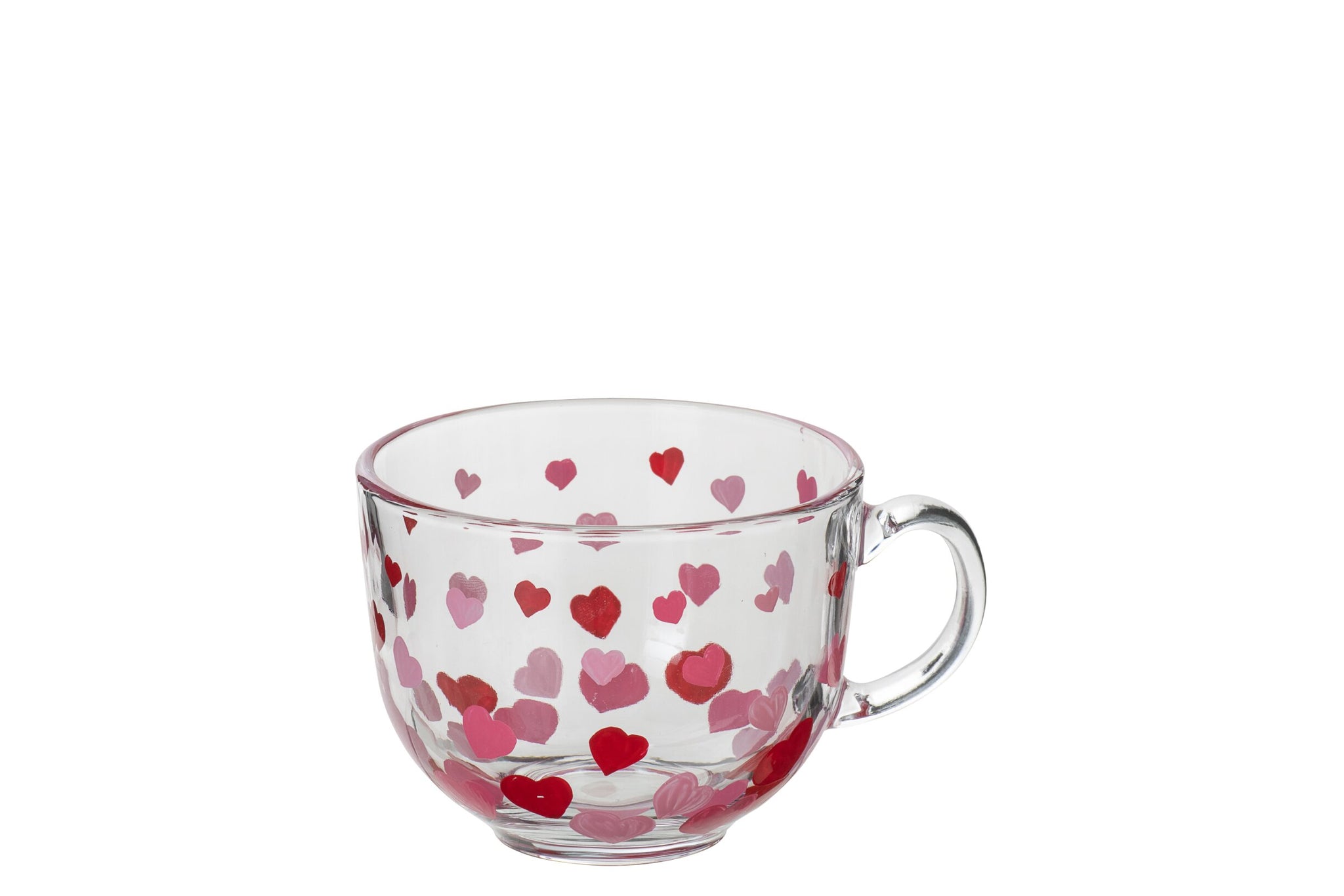 J-Line Wasserglas Herz Rot/Rosa