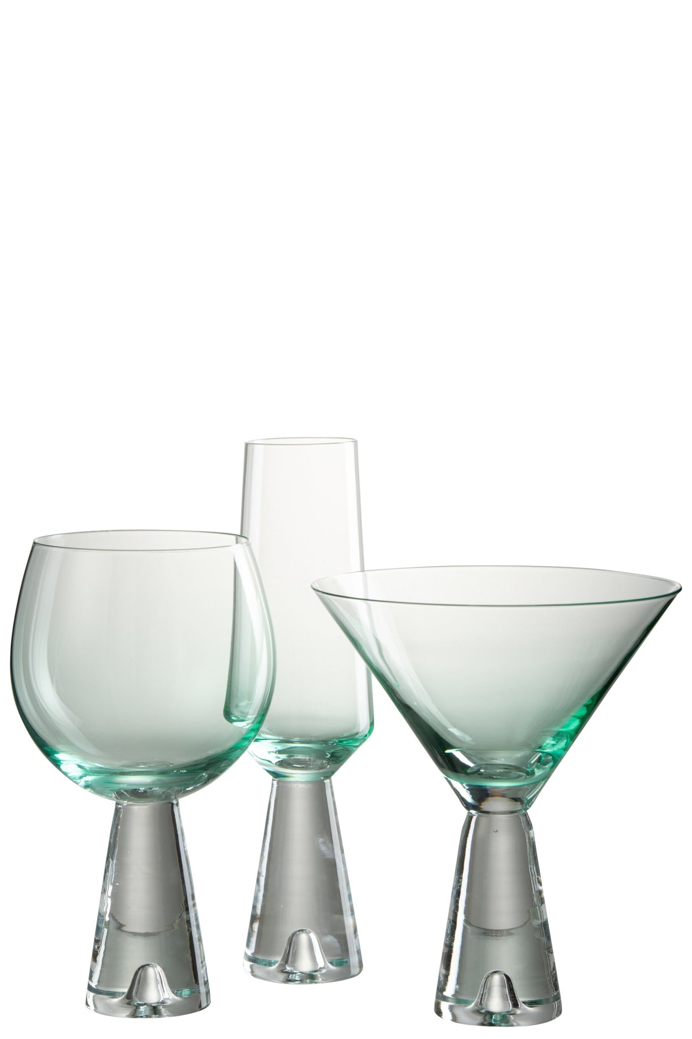 J-Line Lewis Cocktailglas Transparent/Azurblau