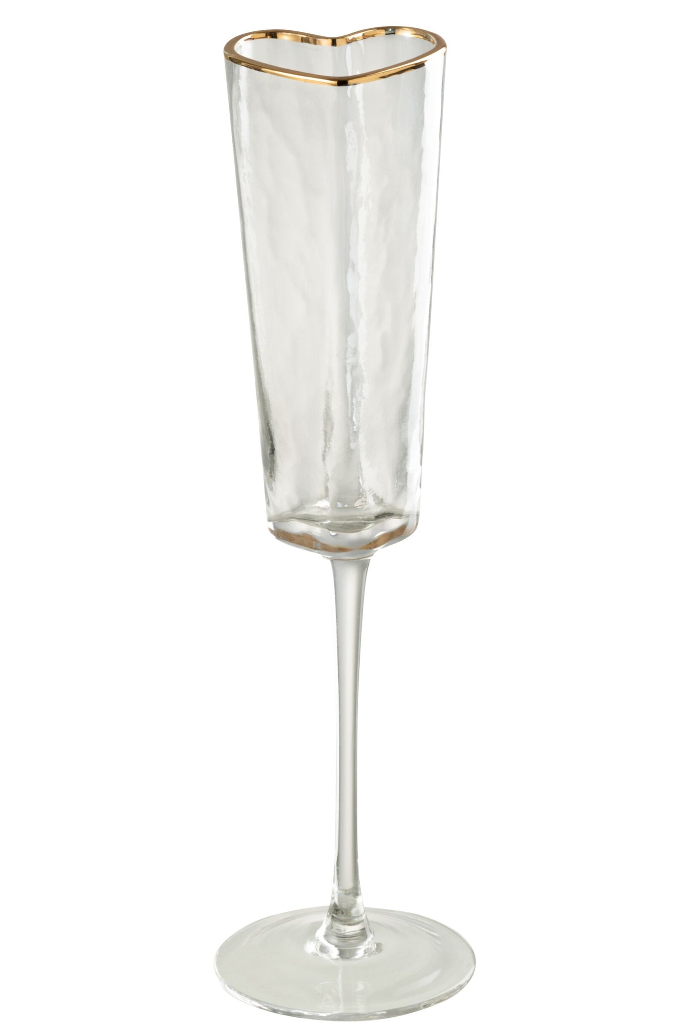 J-Line Champagnerglas Herz Gold/Transparent