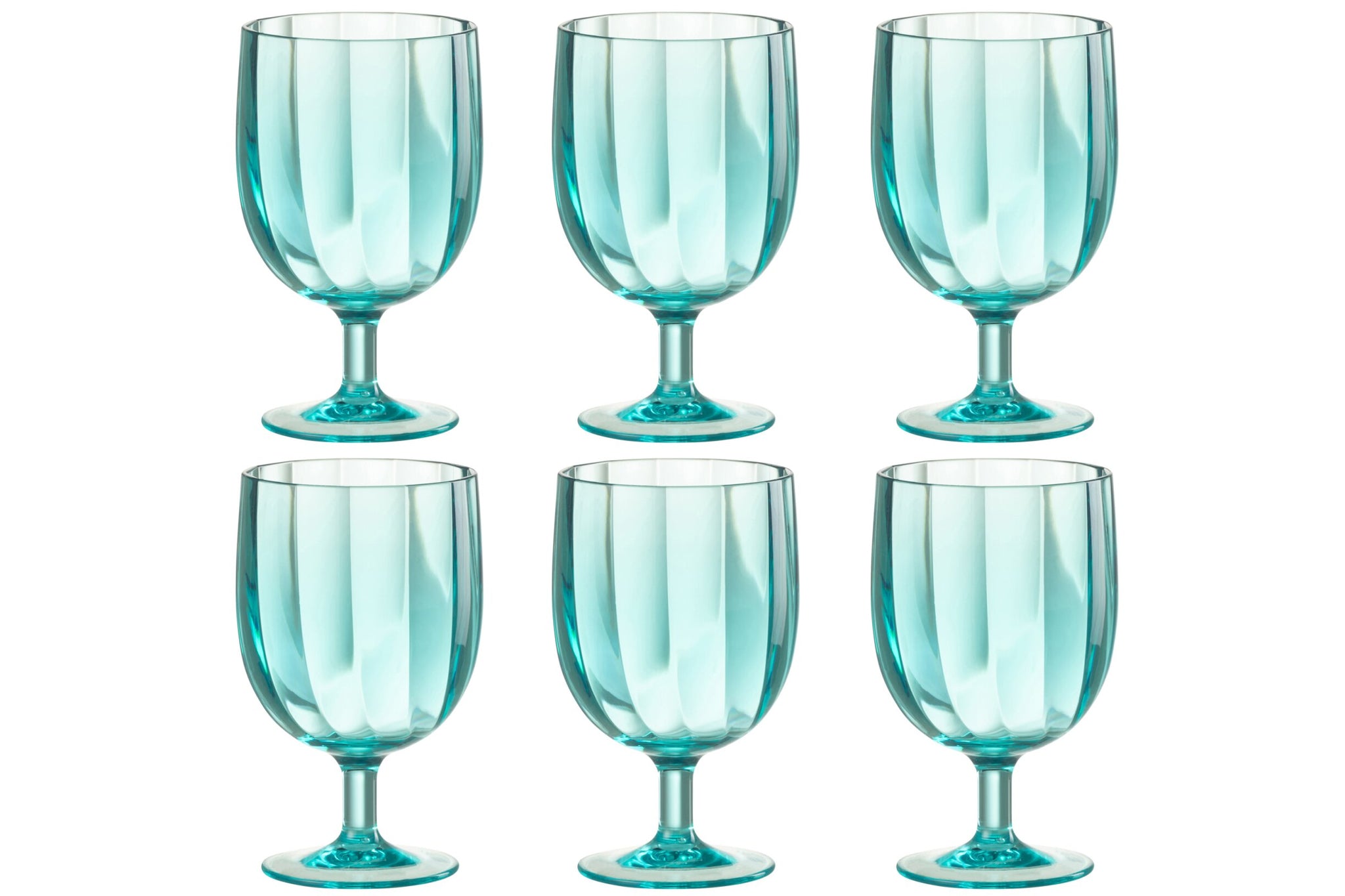 J-Line Weinglas 31 Cl Bruchsicher Blau – 6 Stück