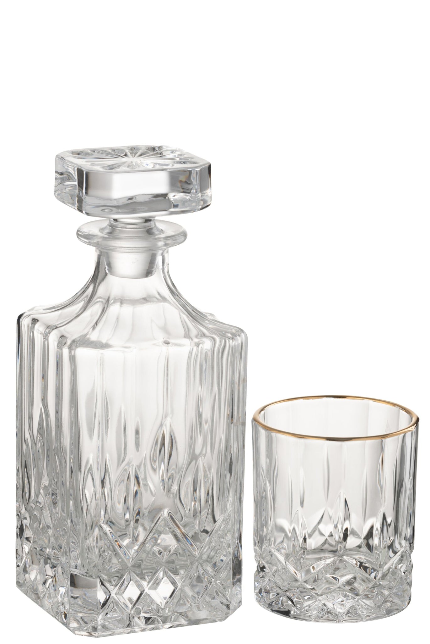 J-Line Franco Wasserglas Gold/Transparent