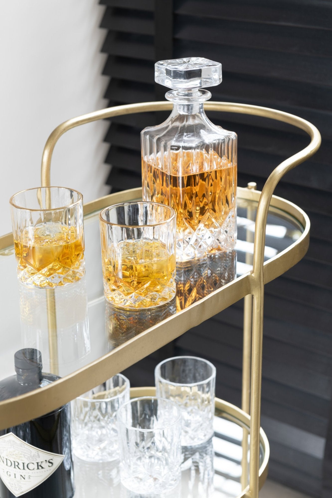 J-Line Franco Wasserglas Gold/Transparent