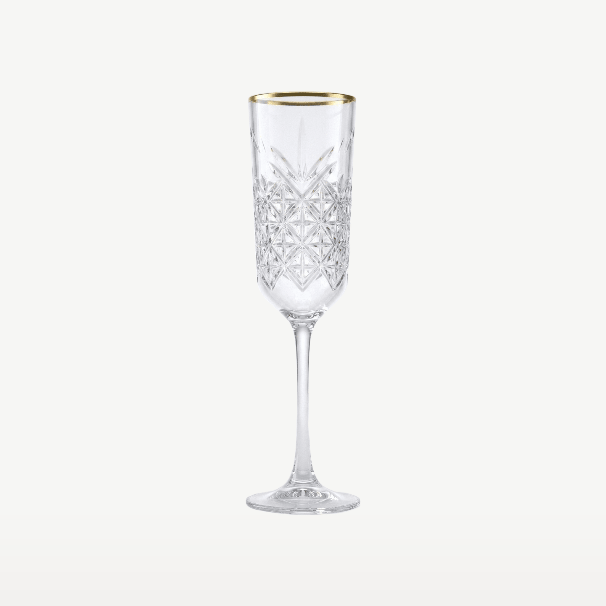 Pasabahce Timeless Champagneglas / Flute 17,5 Cl Gouden Rand - 4 Stuks - Glazen.nl