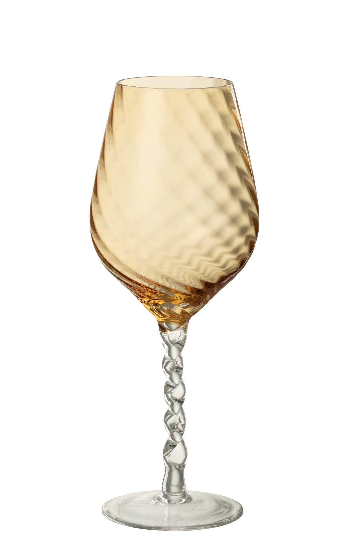 J-Line Wine Glass Striped Caramel
