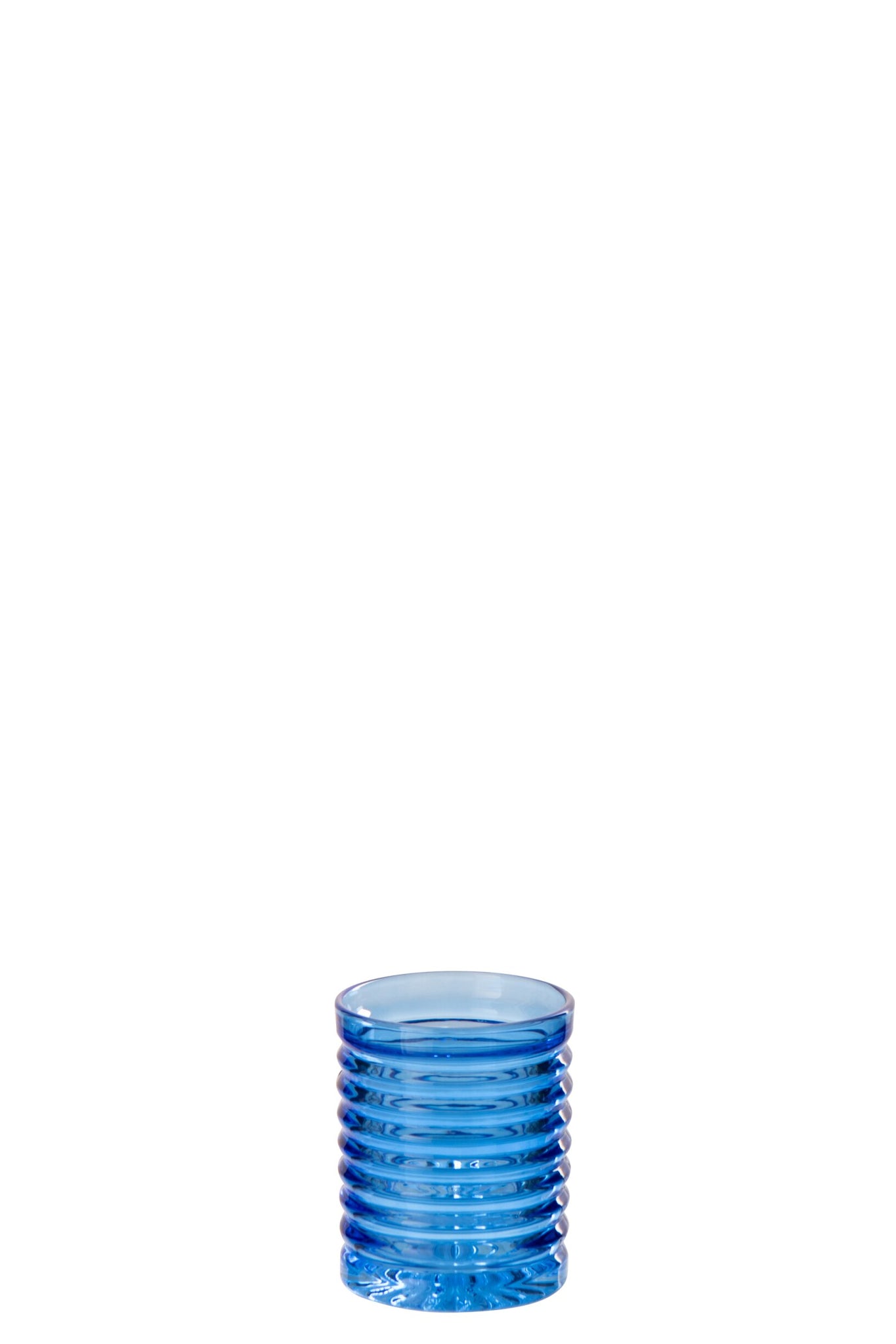 J-Line Wasserglas Gerippt Kobaltblau