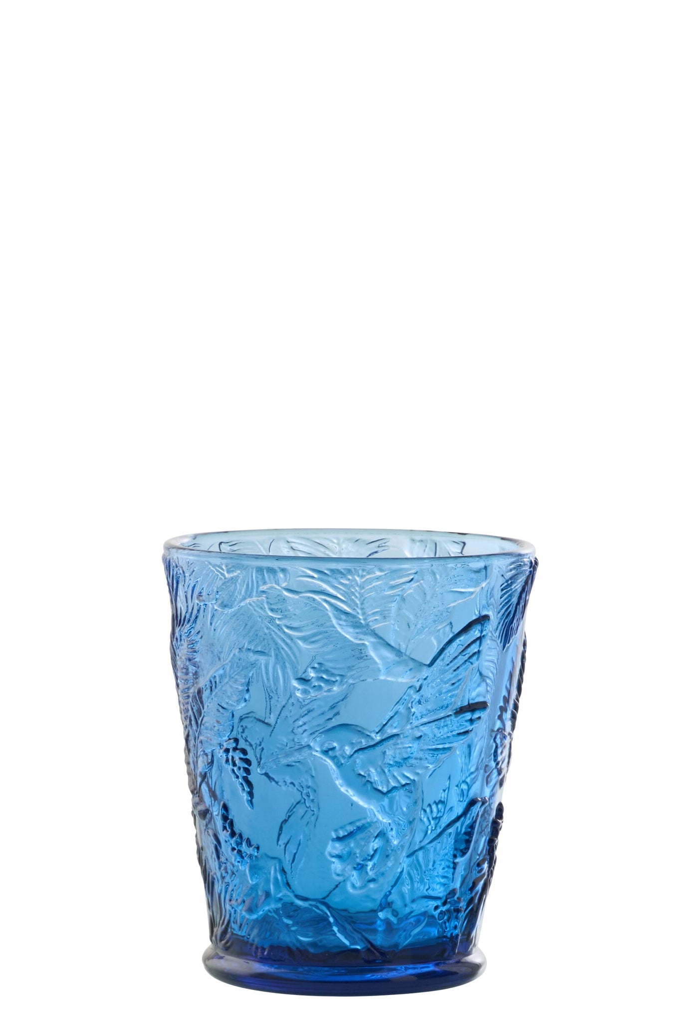 J-Line Wasserglas Vögel Blau