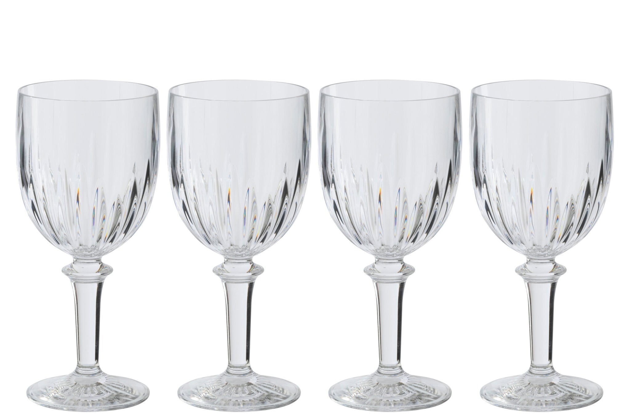 J-Line Weinglas Acryl Transparent – 4 Stück