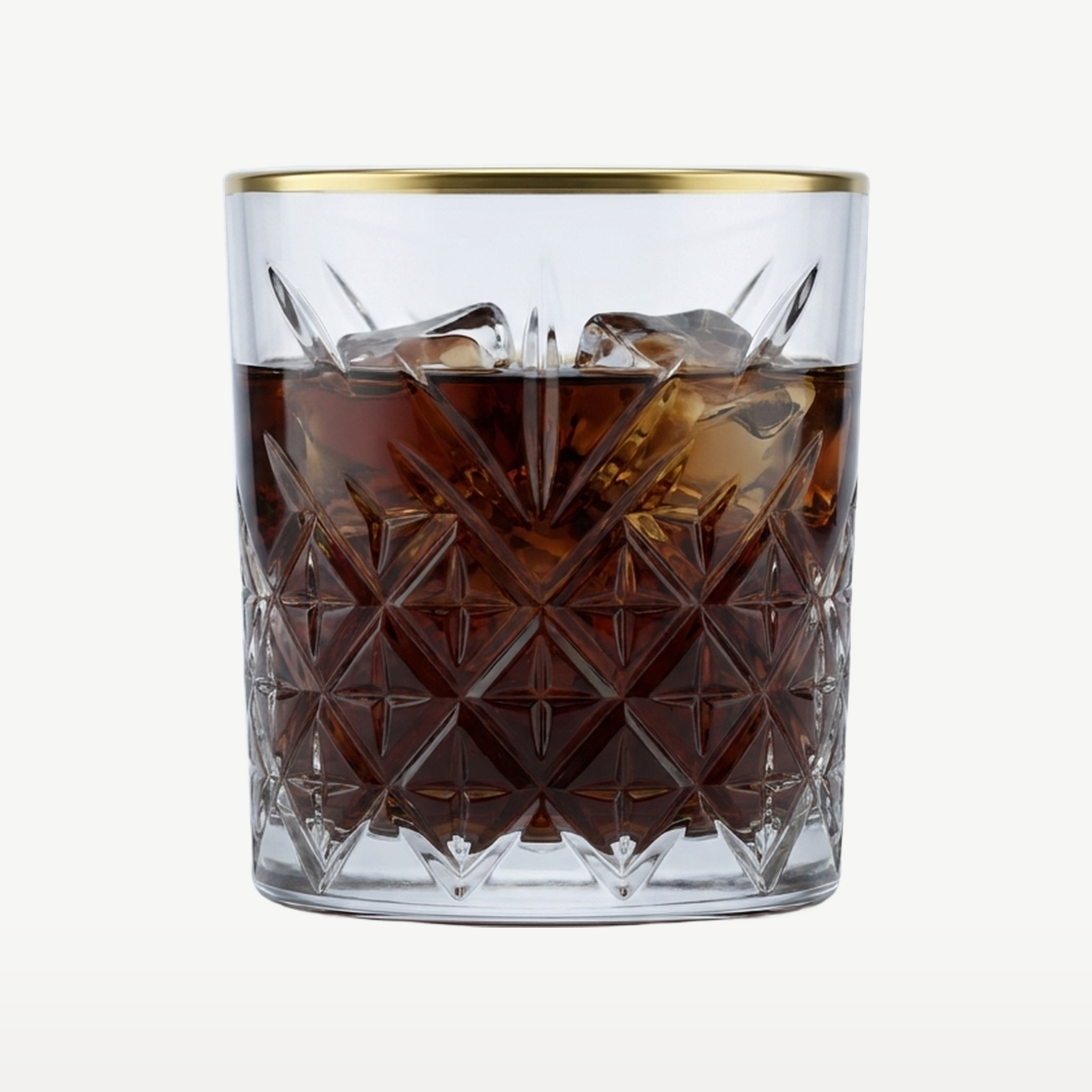 Pasabahce Timeless Tumbler 34,5 Cl Gouden Rand - 4 Stuks - Glazen.nl