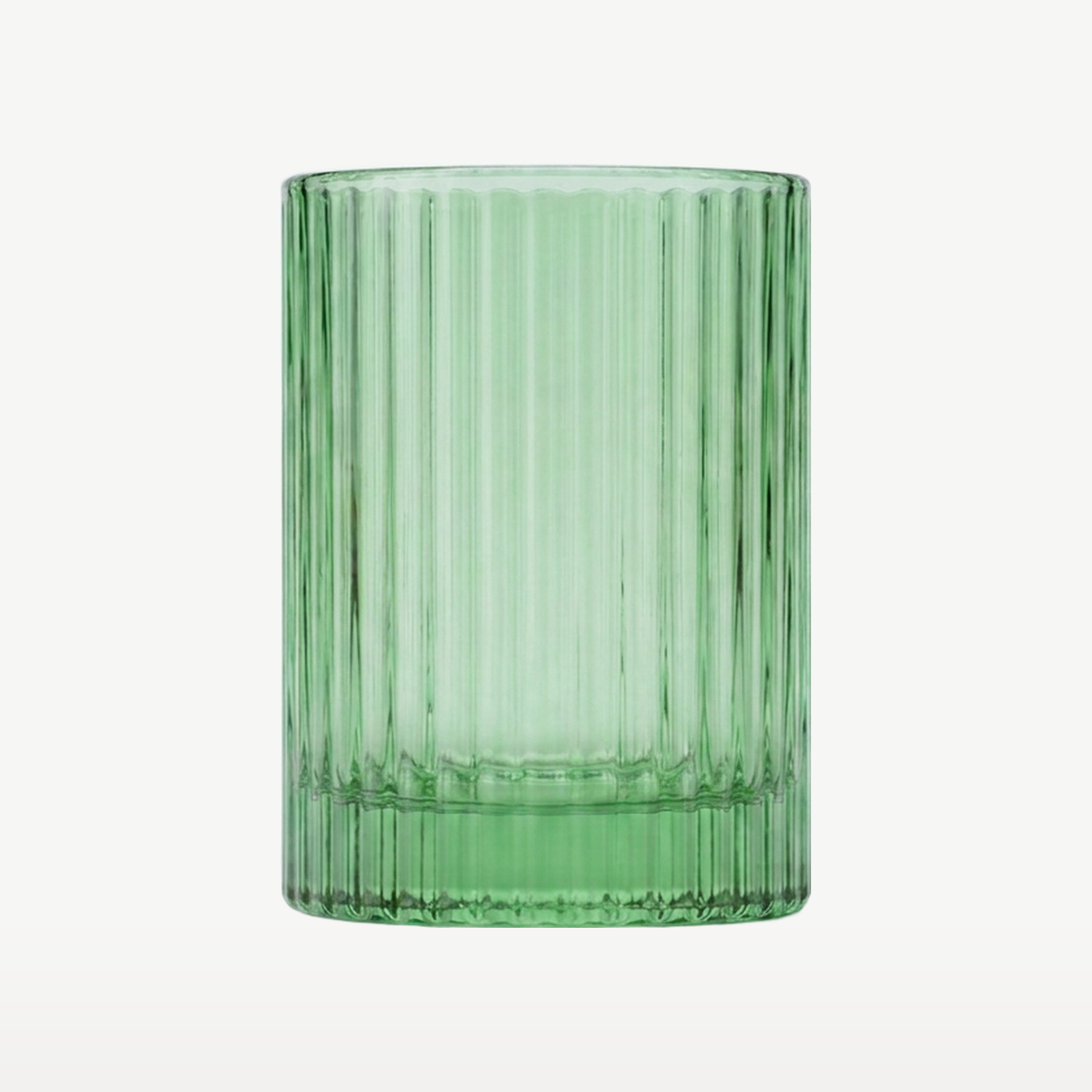 J-Line Waterglas 28 Cl Geribbeld Groen - Glazen.nl