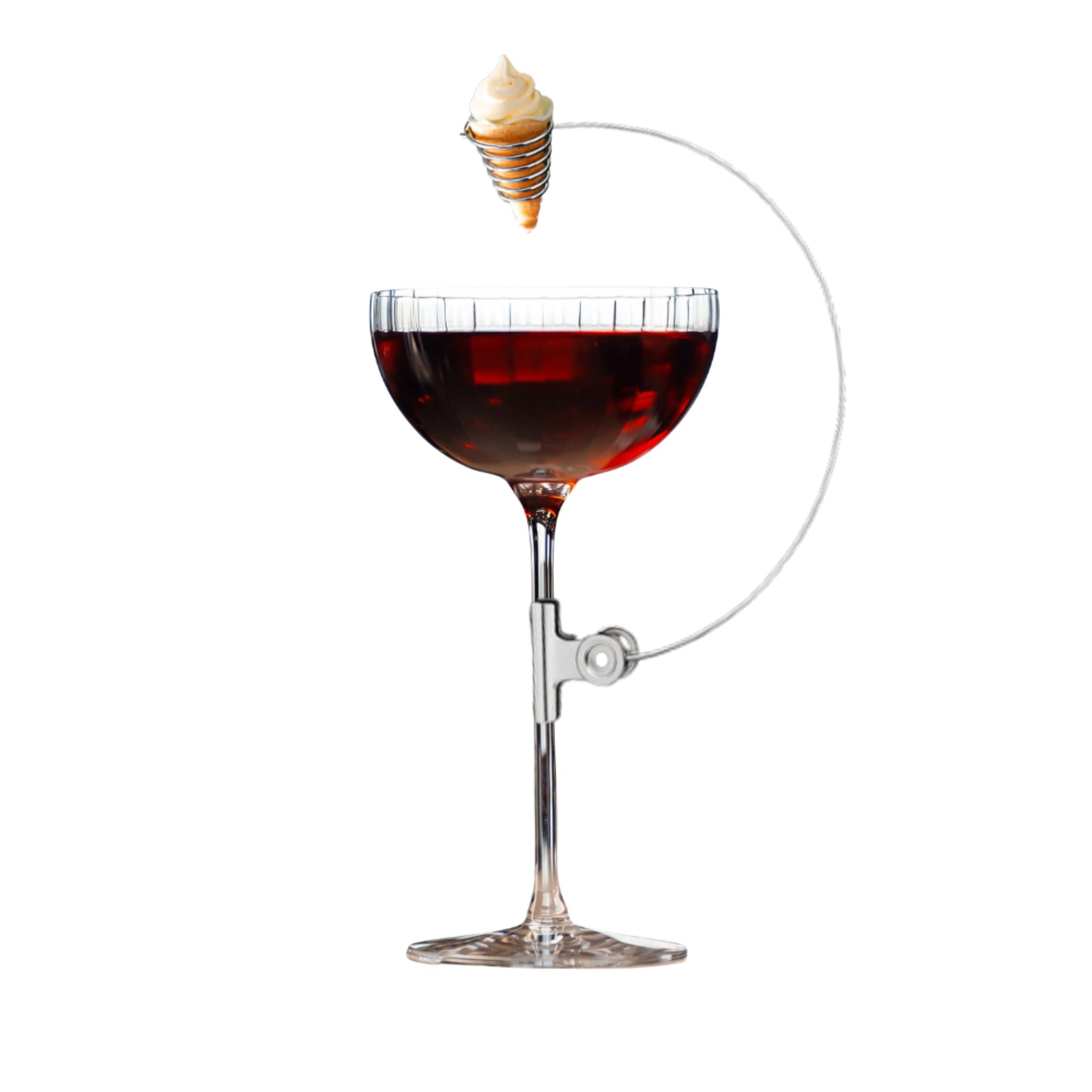 Bar Professional Garneerklem met garnering op glas