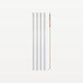 Professional Bar Glass Straws 20 cm with Cleaning Brush – 4 Pieces