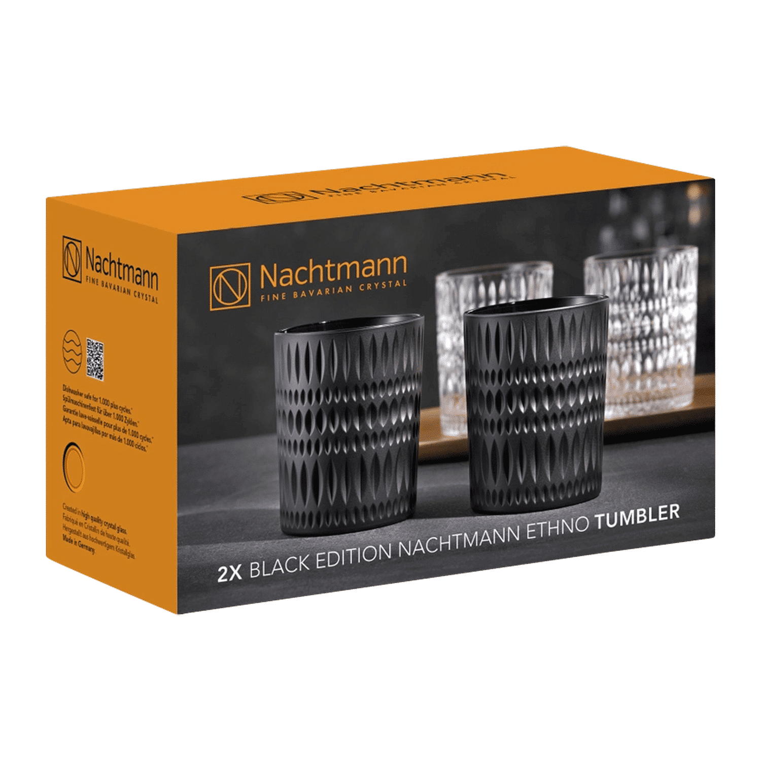 Nachtmann Ethno Tumbler 30,4 Cl Zwart - 12 Stuks - Glazen.nl