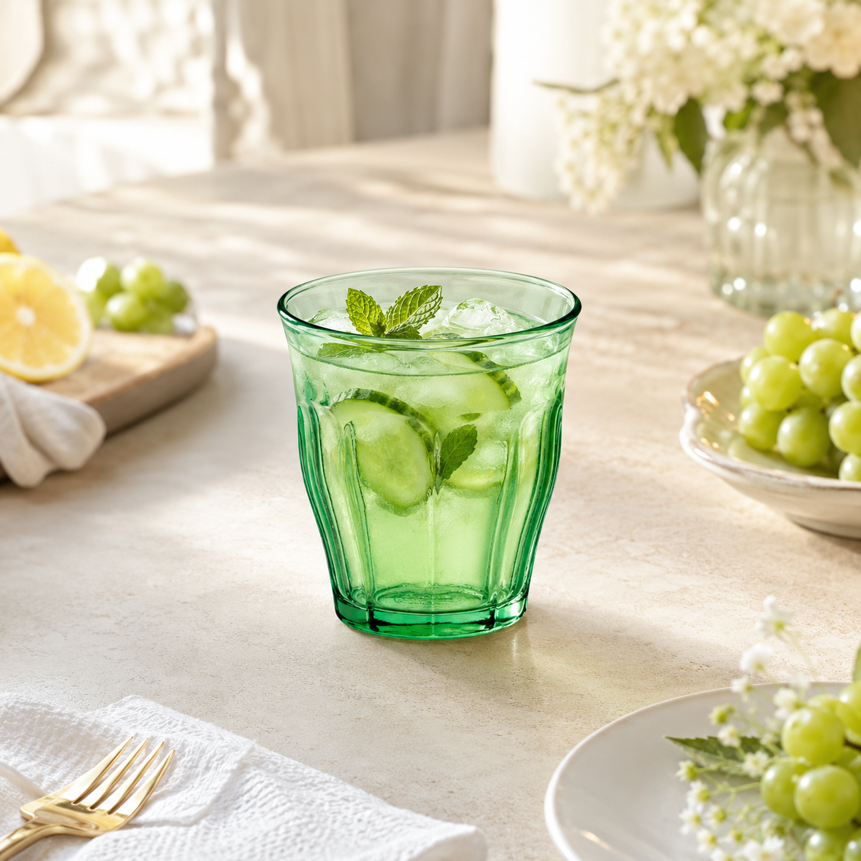 Duralex Picardie Trinkbecher 25 cl Grün – 6 Stück