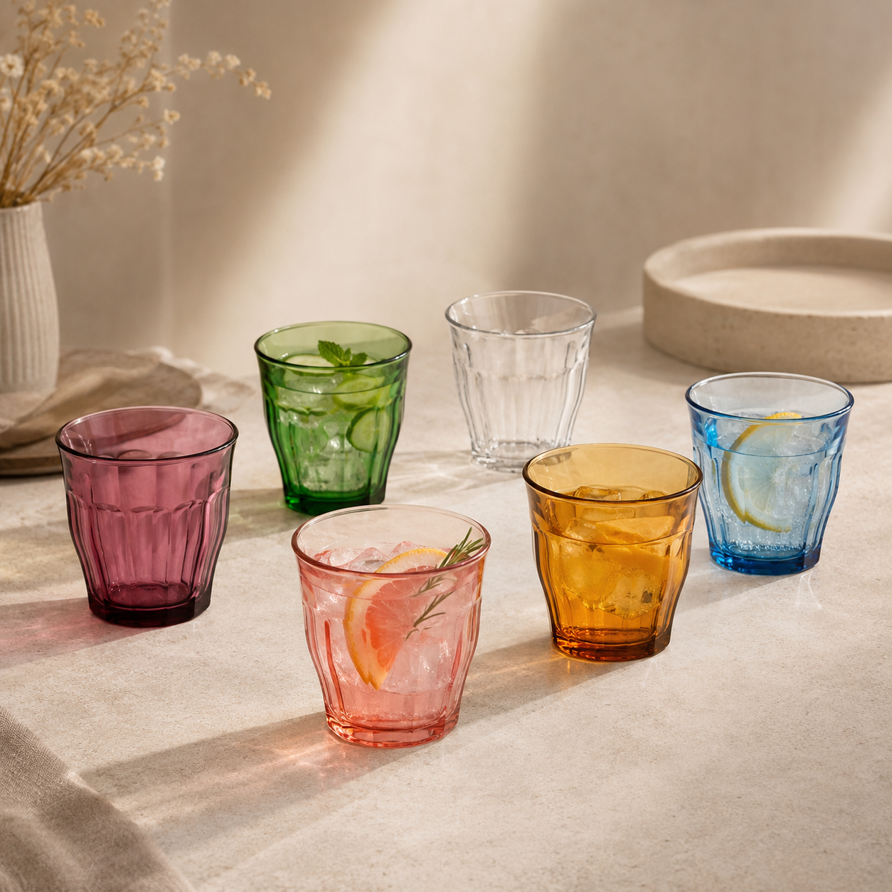 Duralex Picardie Trinkbecher 25 cl, sortiert – 6 Stück