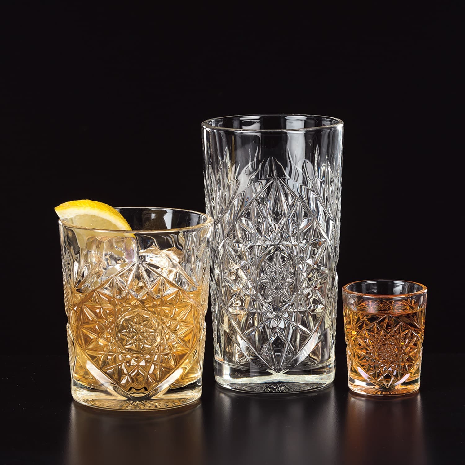Onis Hobstar / Icon Tumbler 35 Cl Goud Rand - 6 Stuks - Glazen.nl
