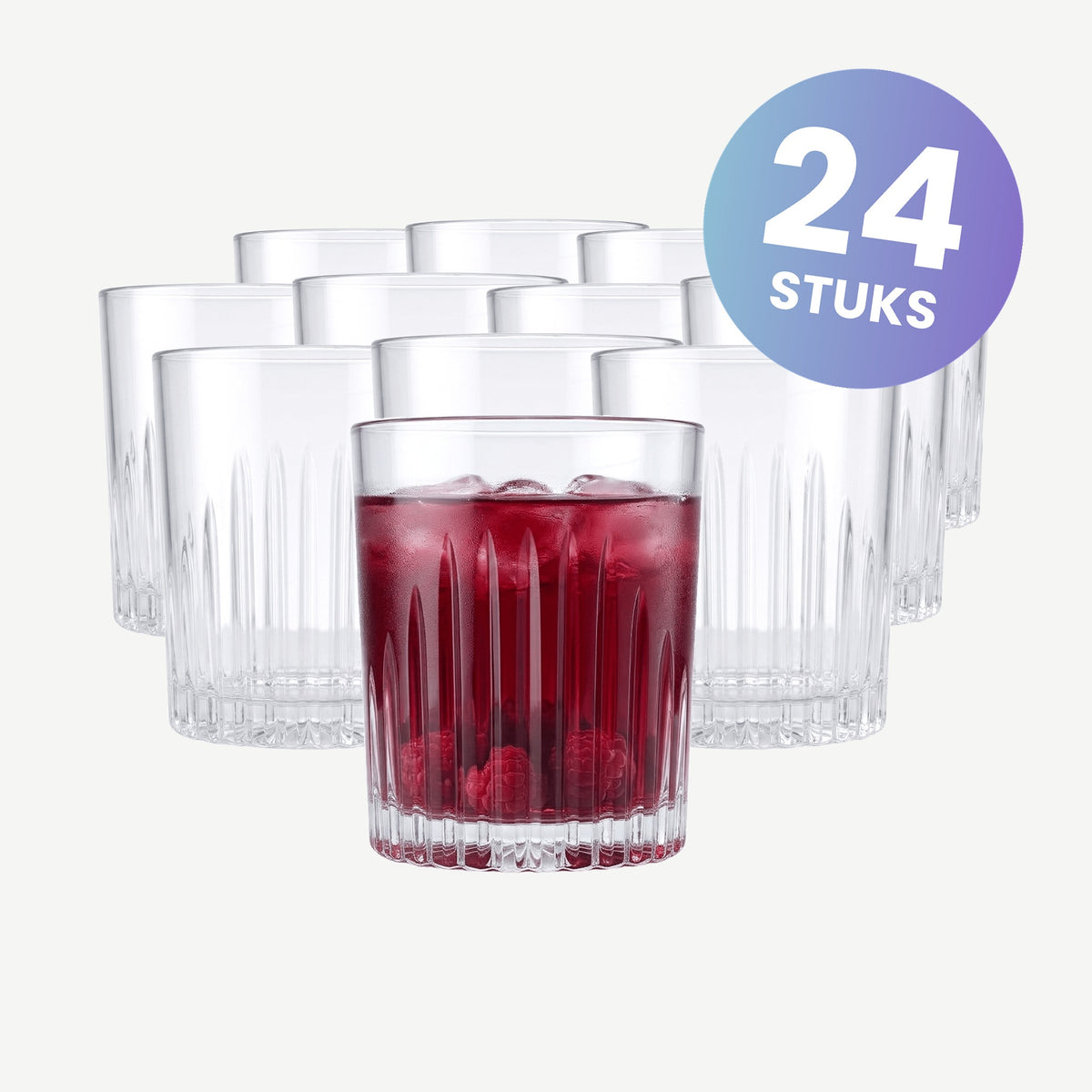 Bar Professional Milano Tumbler Kunststof 35 Cl - set van 24 glazen