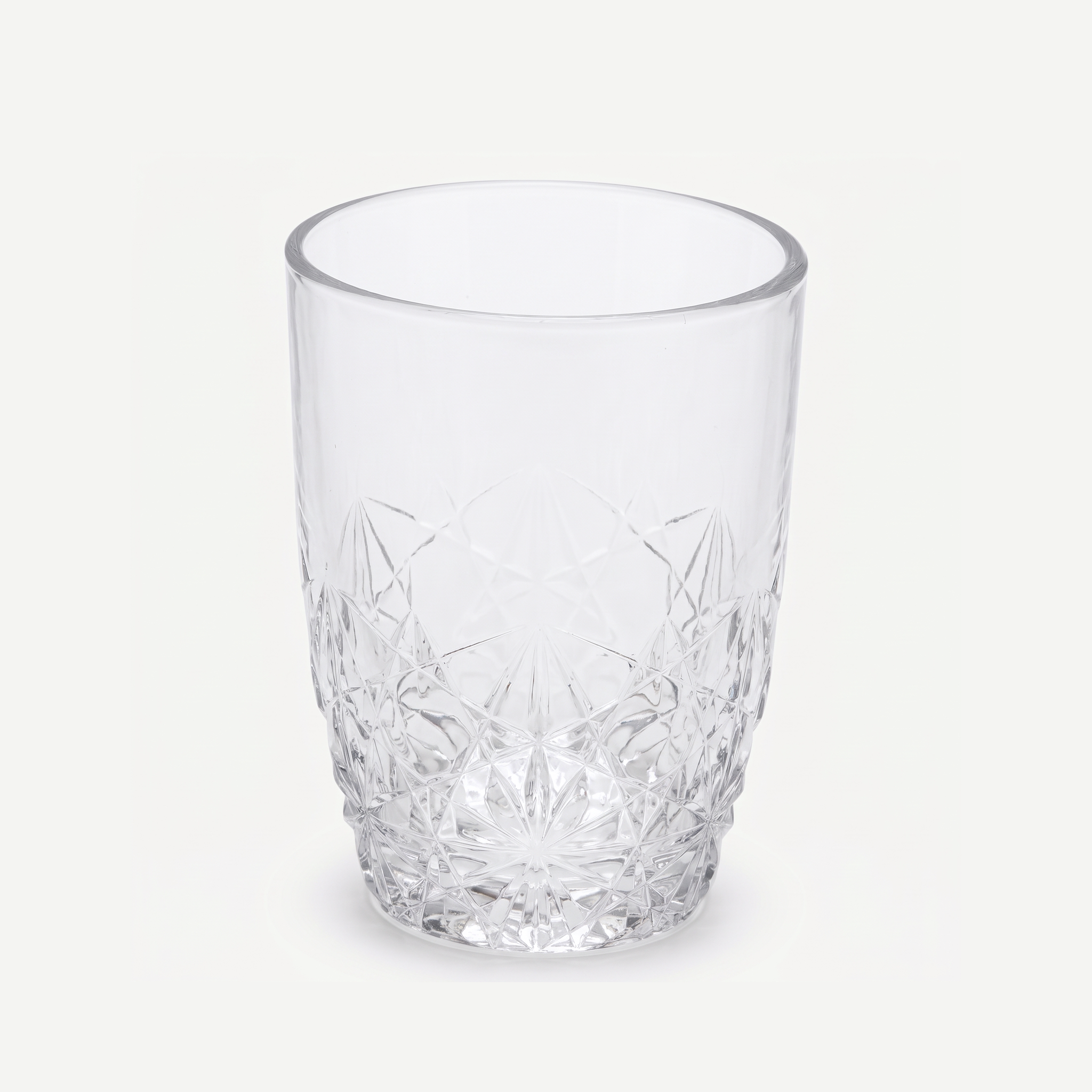 Bormioli Rocco Dedalo glas met geometrisch reliëf, leeg