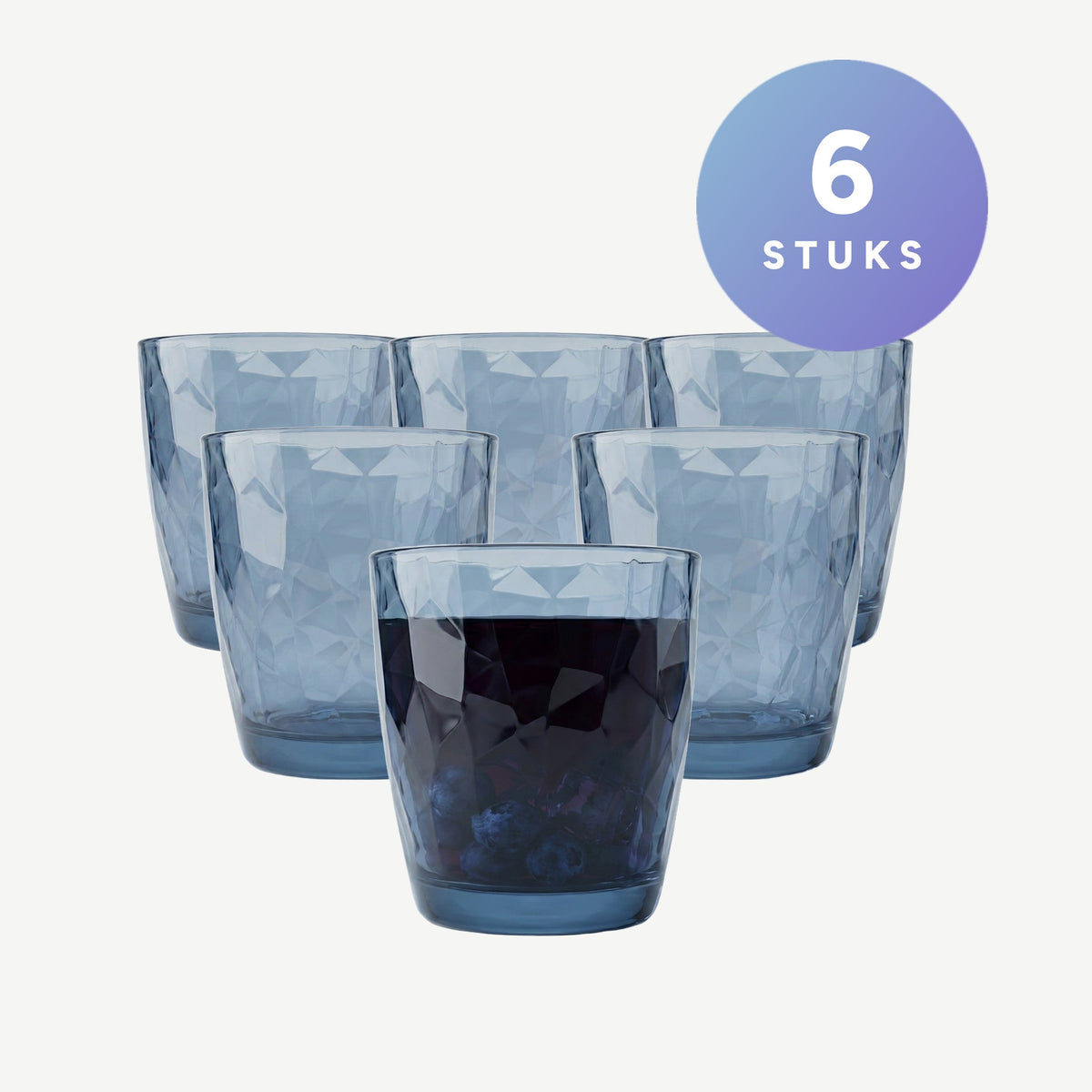 Set van 6 stuks Bormioli Rocco Diamond Tumbler 30 Cl Blauw