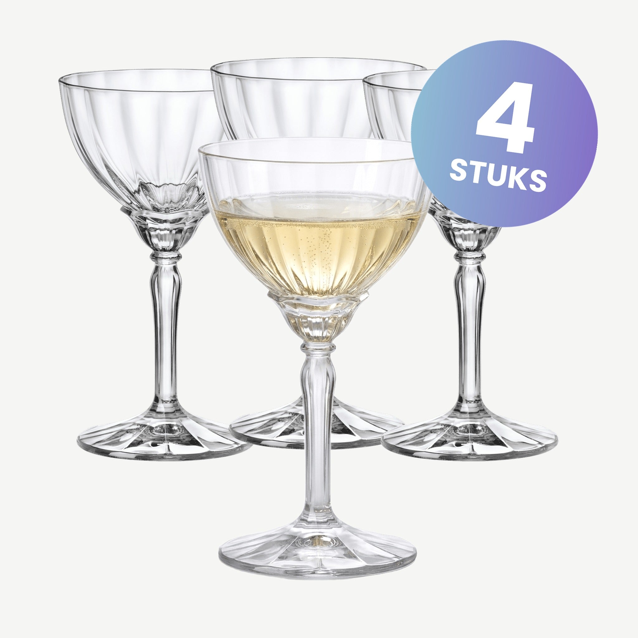 Bormioli Rocco Florian Champagneglas / Coupe 24 Cl - set van 4 glazen