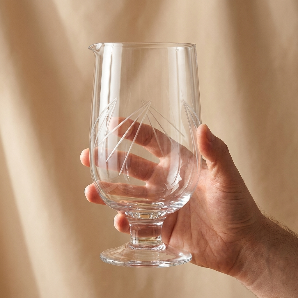 Speakeasy Footed mixglas 80 cl in hand voor formaatindicatie