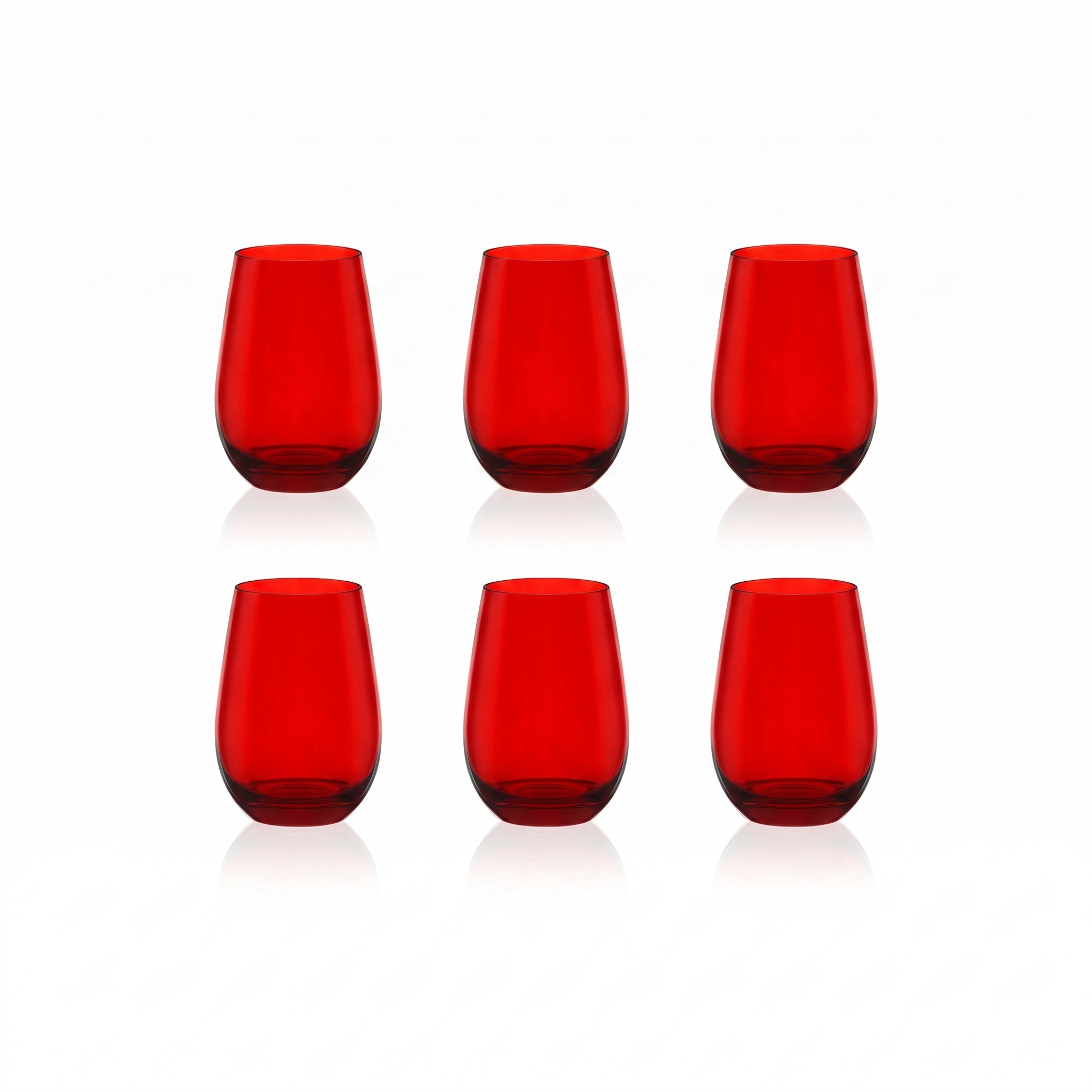 Stölzle Lausitz Elements tumbler 46.5 cl rood - set van 6 stuks