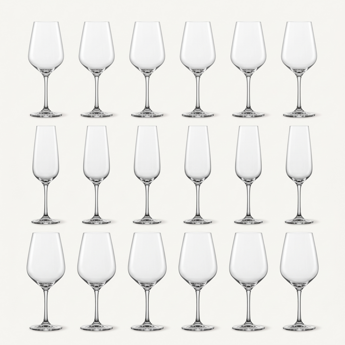 Schott Zwiesel Tulip set van achttien lege glazen