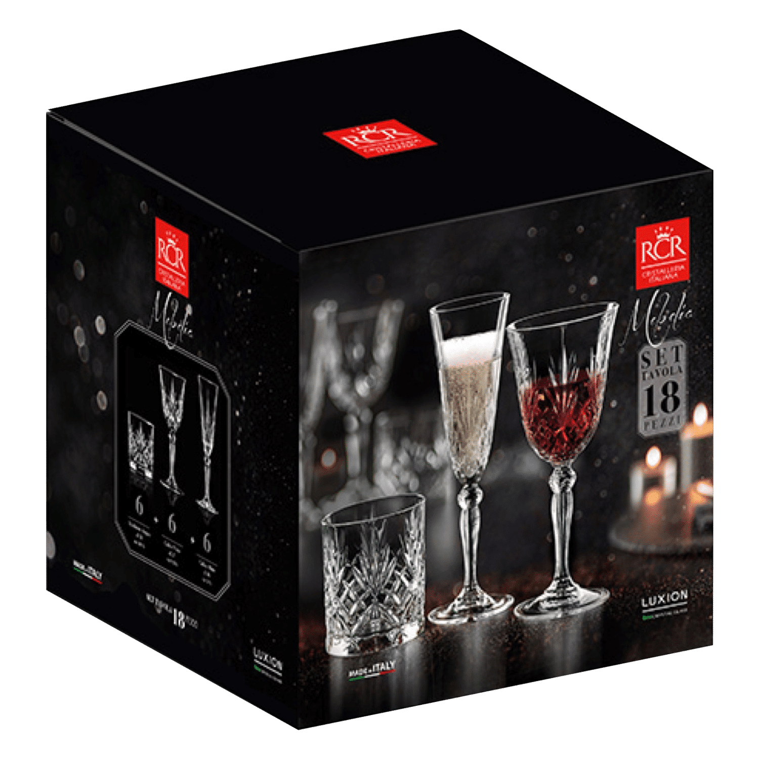 RCR Melodia Glazenset 18 - Delig (Longdrinkglazen - Tumblers) - Glazen.nl