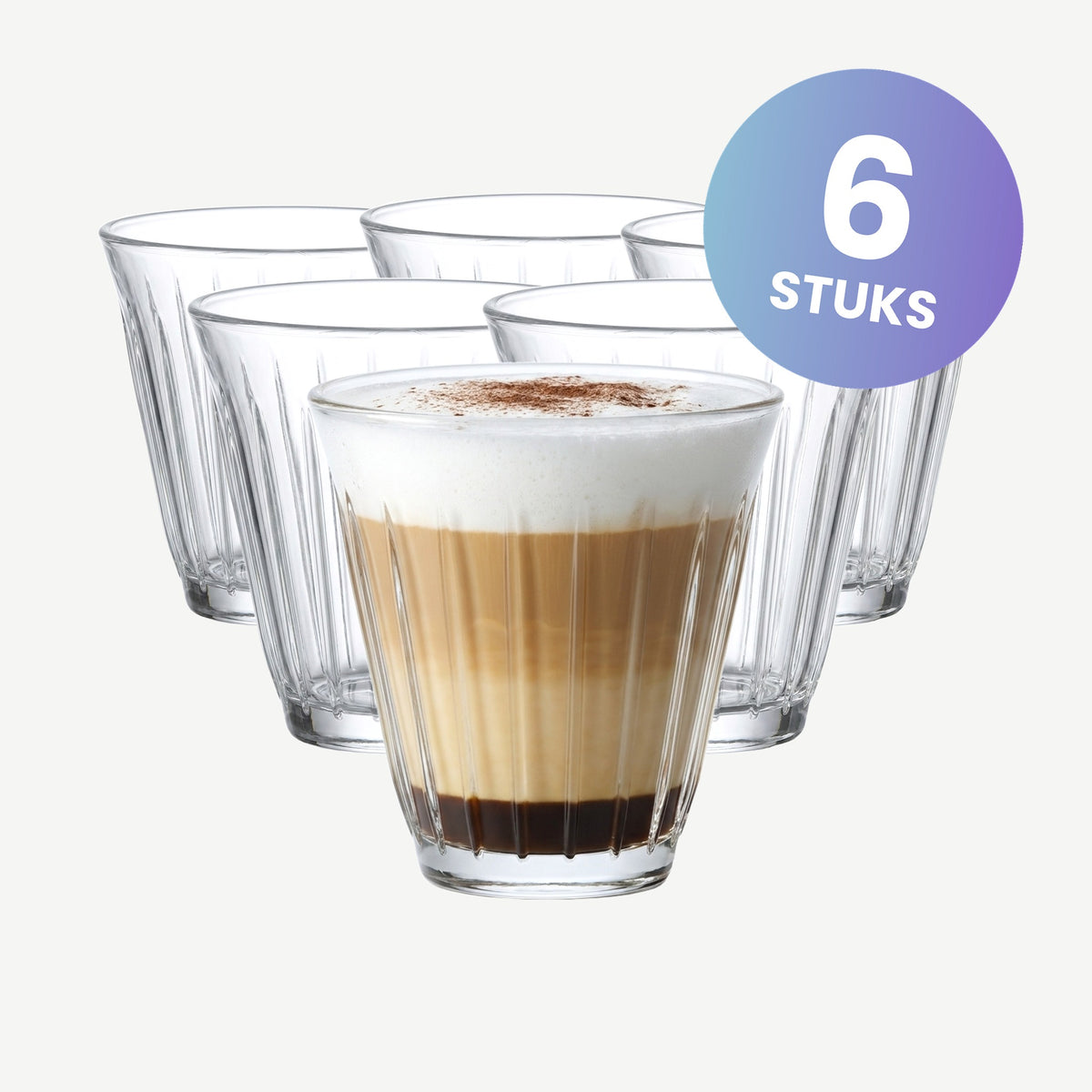La Rochère Zinc Koffie Glas 20 Cl - set van 6 glazen