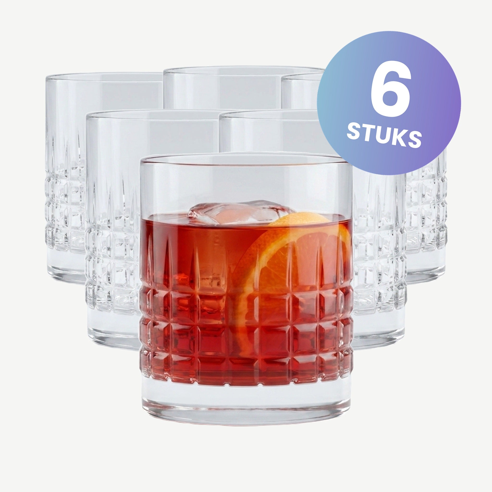 Luigi Bormioli Mixology Charme Tumbler D.O.F. 38 Cl - set van 6 glazen