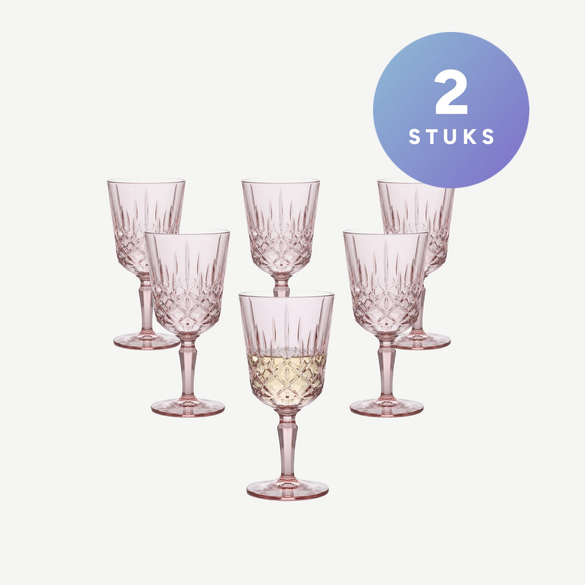 Nachtmann Noblesse Wijnglas 35,5 Cl Roze, set van 2 stuks