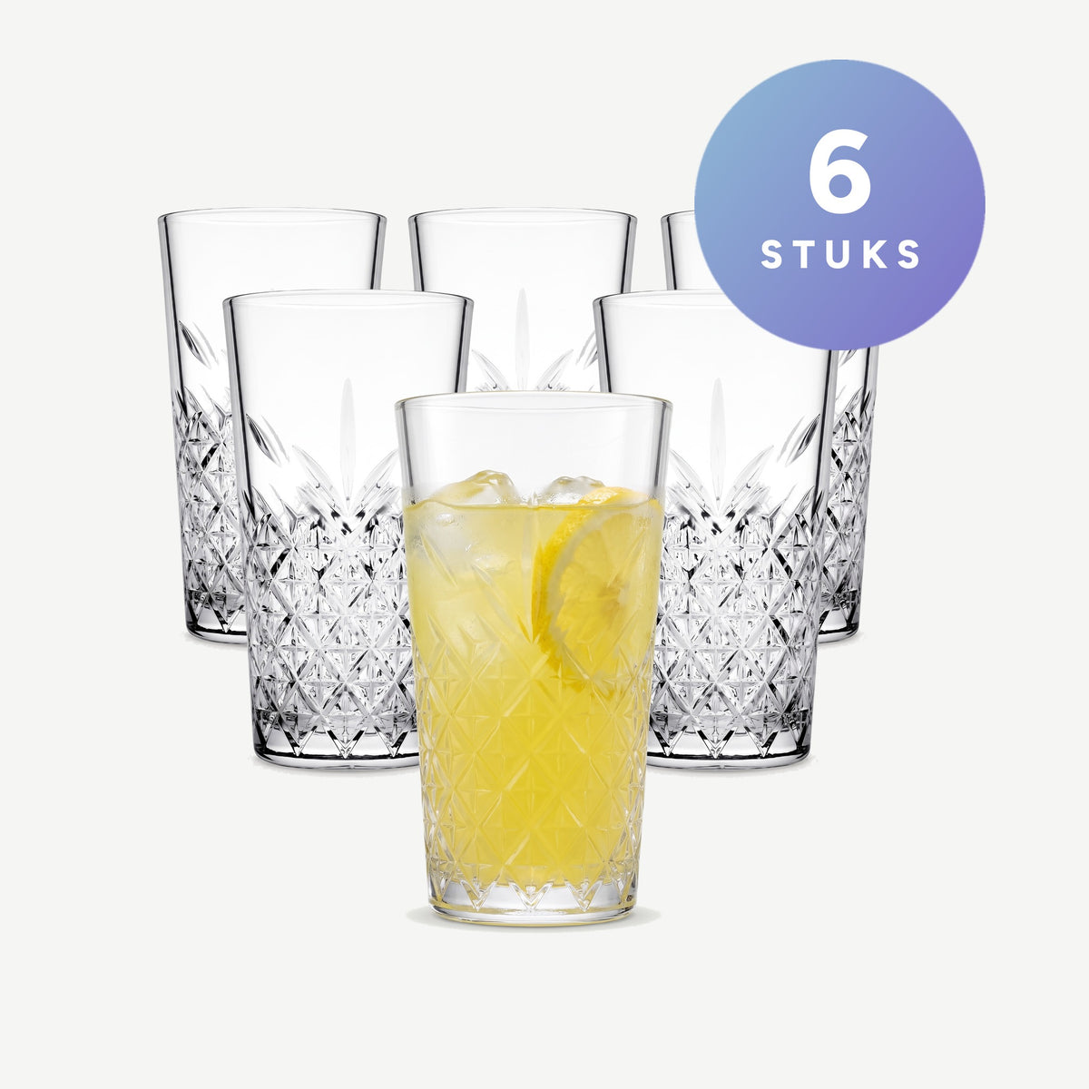 Pasabahce Timeless Longdrinkglas 45 Cl Stapelbaar set van 6 glazen