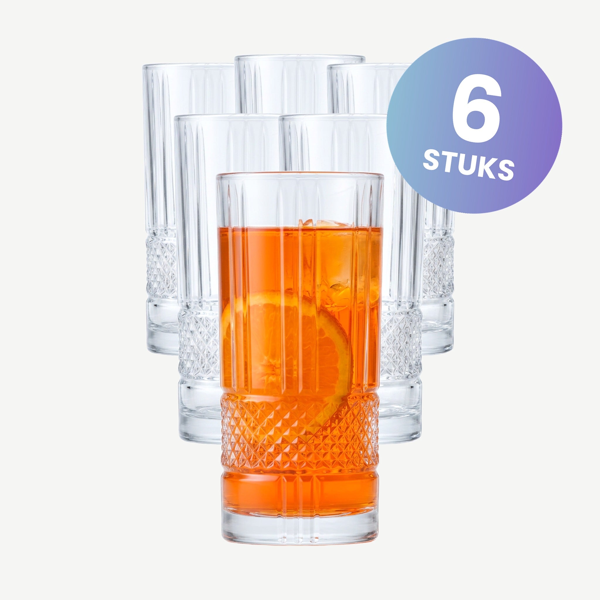 RCR Brillante Longdrinkglas 37 Cl - set van 6 glazen