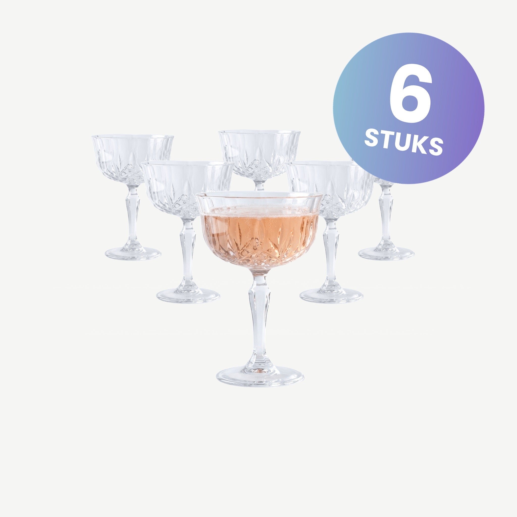 RCR Opera Champagneglas / Coupe 24 Cl - set van 6 glazen