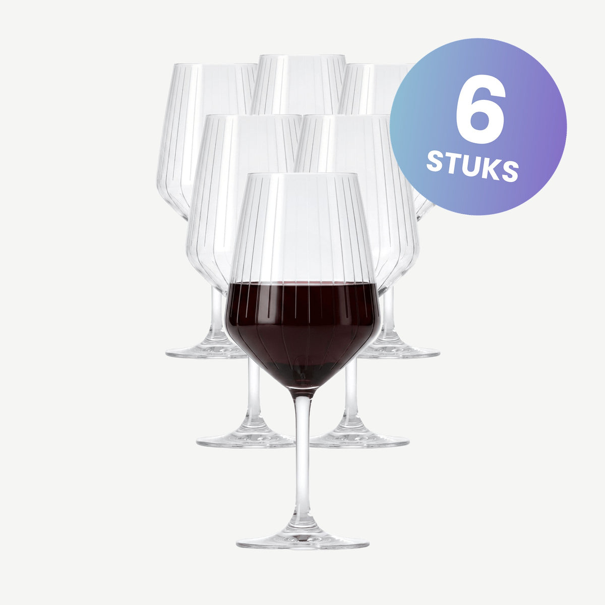 Royal Leerdam Carré Optics Wijnglas 52 Cl - set van 6 glazen