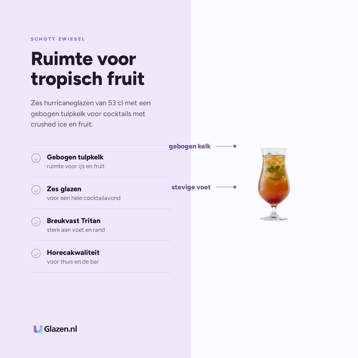 Eigenschappen van Schott Zwiesel Bar Special Hurricaneglas 53 Cl