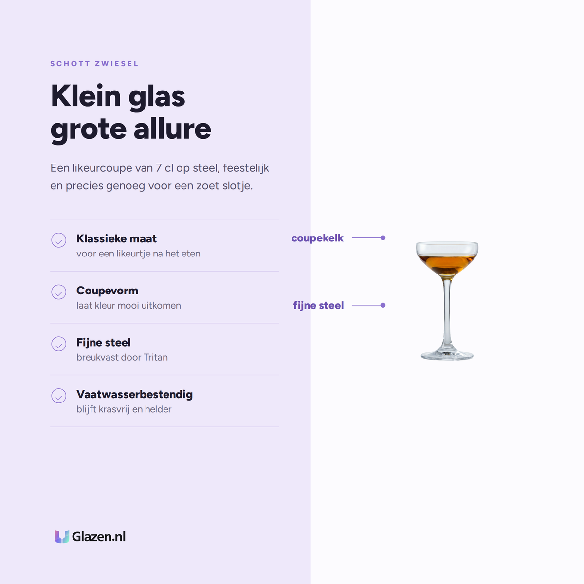 Eigenschappen van Schott Zwiesel Bar Special Likeurcoupe 7 Cl