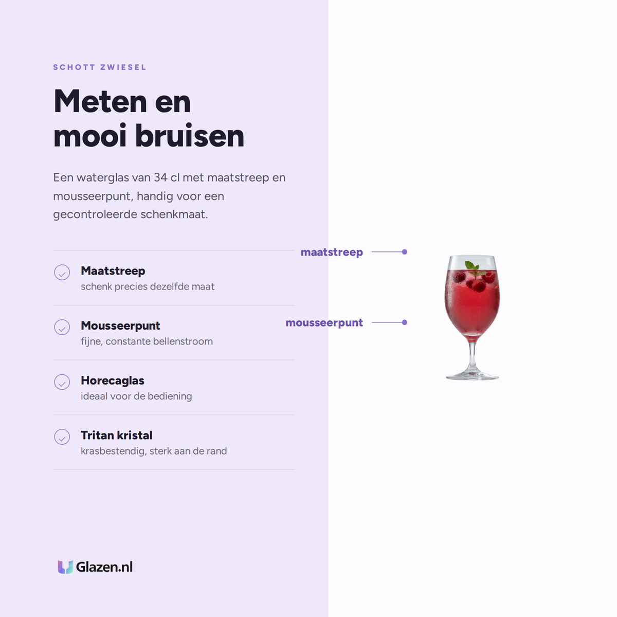 Eigenschappen van Schott Zwiesel Bar Special Waterglas 34 Cl met Maatstreep