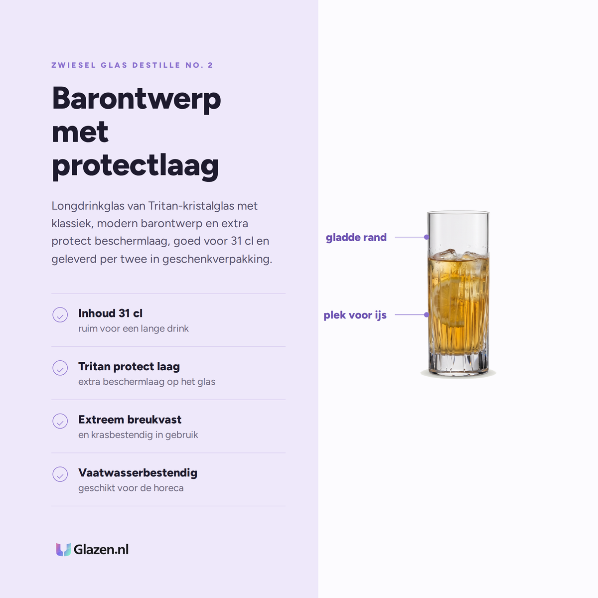 Zwiesel Glas Destille No. 2 Basic Bar Motion Longdrinkglas 31 Cl in Geschenkverpakking eigenschappen: inhoud 31 cl, tritan protect laag, extreem breukvast, vaatwasserbestendig