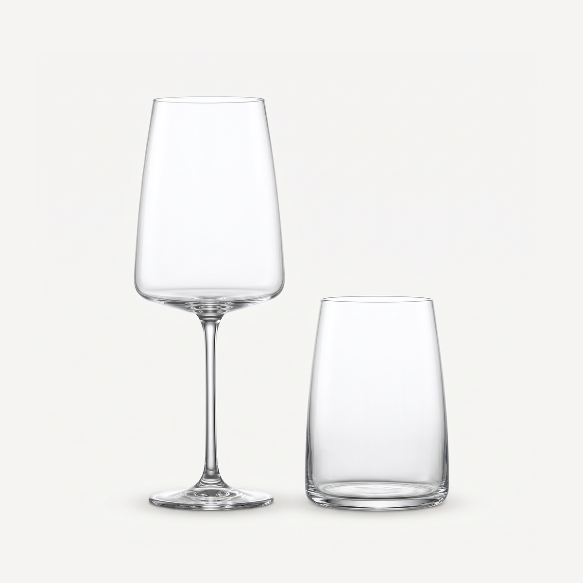 Zwiesel Glas Vivid Senses wijnglas en tumbler leeg
