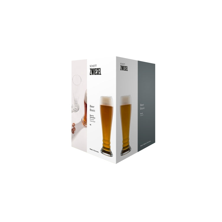 Schott Zwiesel Beer Basic Bavaria Weißbierglas 50 Cl mit Maßstrich – 4 Stück