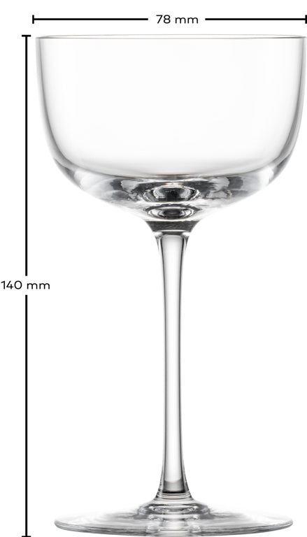 Zwiesel Glas Tone Cocktail-Coupé klein 17 Cl mit Moussierpunkt – 4 Stück